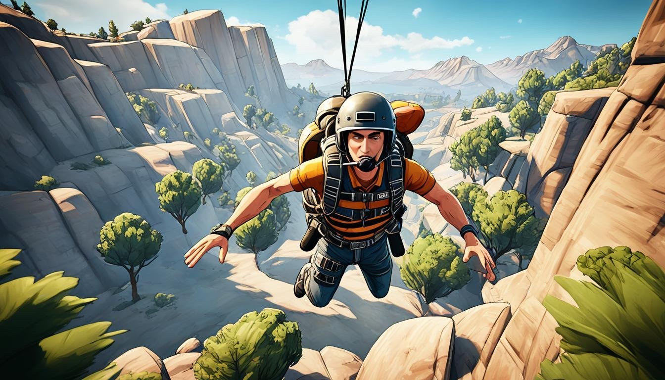 Perfect parachute landing in PUBG